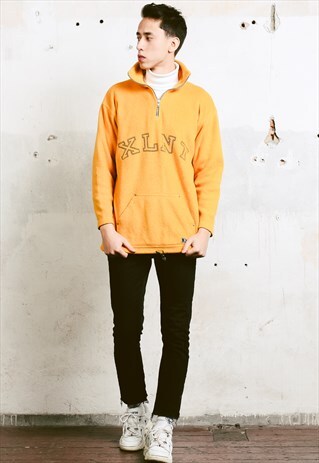 VINTAGE 90S YELLOW FLEECE SWEATSHIRT