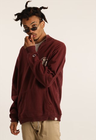 VINTAGE CHAMPION EMBROIDERED 1/4 ZIP SWEATSHIRT