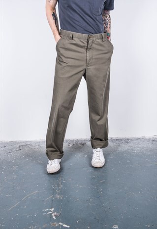 DOCKERS VINTAGE 1980S GREEN TROUSERS