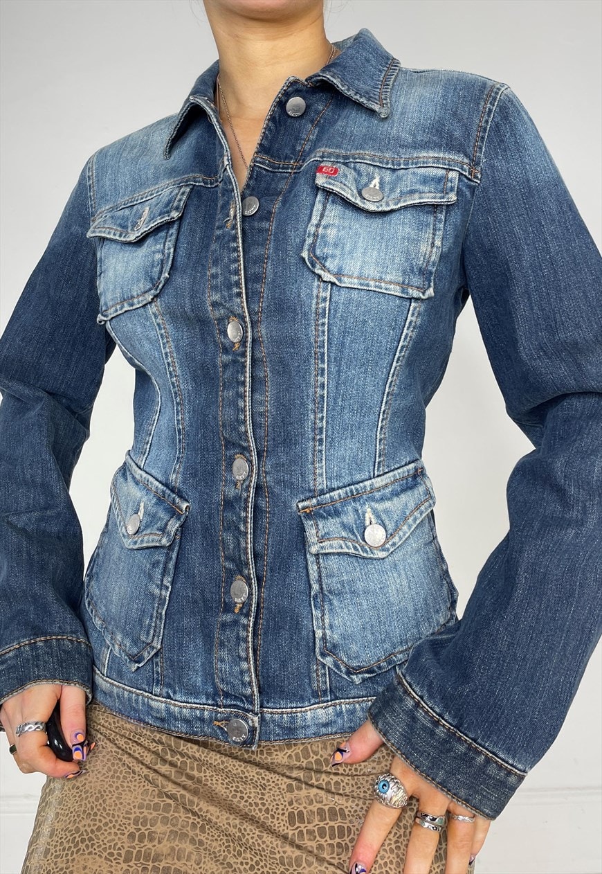 guess peplum jean jacket