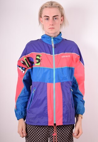 ADIDAS MENS VINTAGE JACKET LARGE MULTI 90S