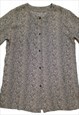 Vintage Leopard Print 90s Button Up light cotton Shirt