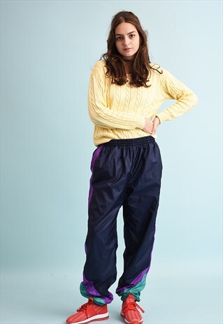 80'S RETRO ATHLEISURE SPORTS TRACKSUIT BOTTOMS