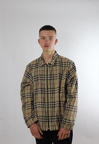 VINTAGE REVERSIBLE BURBERRY NOVA CHECK HARINGTON JACKET