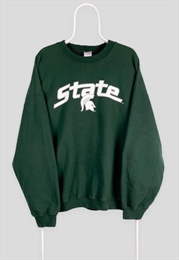 Vintage Varsity Green Sweatshirt Michigan State Spartans XXL