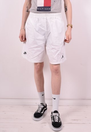 NIKE MENS VINTAGE SHORTS W32 WHITE 90S