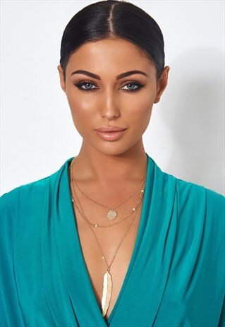 LIAH GOLD LEAF LAYERED NECKLACE