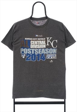 Majestic MLB Kansas City Royals Graphic Grey TShirt Mens