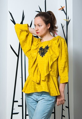 VINTAGE 80'S GLAM BLOUSE