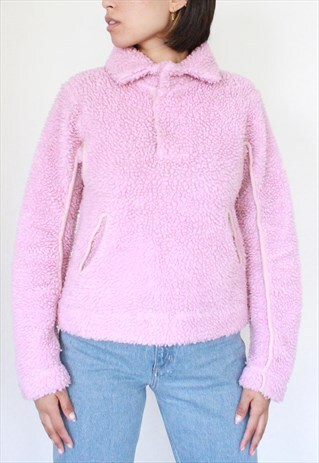 Y2K PURPLE LILAC FLEECE JUMPER