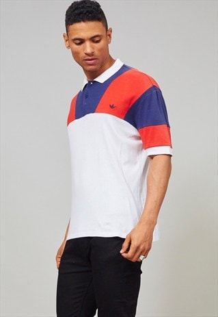 VINTAGE 70'S MULTICOLOURED POLO ADIDAS T-SHIRT