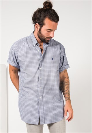 VINTAGE 80S POLO RALPH LAUREN SHORT SLEEVE SHIRT/ S4089