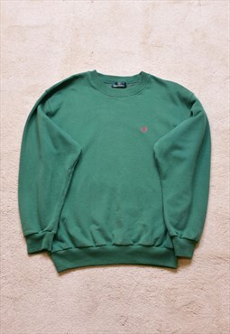 Vintage 90s Fred Perry Green Logo Sweater