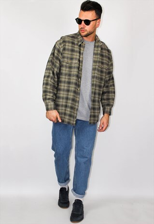 VINTAGE PLAID FLANNEL SHIRT