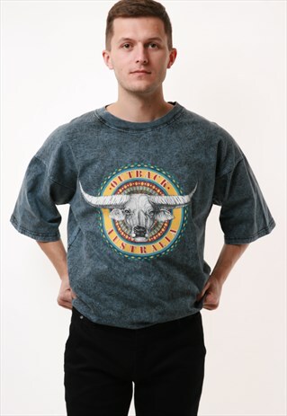 90S AUSTRALIAN VINTAGE CHURINGA GRAPHIC COTTON T-SHIRT 16406