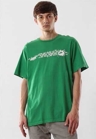 VINTAGE NIKE TEE 90S GREEN BIG LOGO