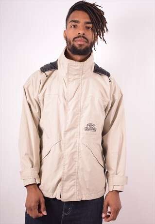 CAMEL MENS VINTAGE JACKET SMALL BEIGE 90S