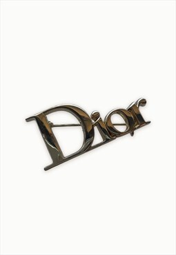 Y2K 00s Dior brooch pin badge jewellery gold tone metal