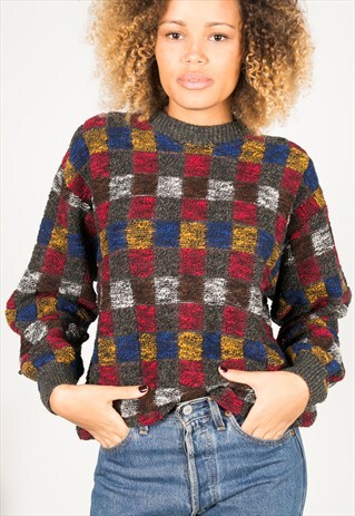 VINTAGE 80S CASUAL KNIT JUMPER / R543