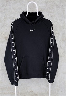Nike Black Hoodie Pullover Centre Swoosh Men's Medium
