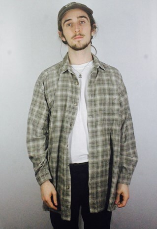 VINTAGE 90S CORD GREEN SHIRT