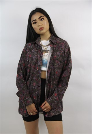 VINTAGE 90'S SWIRL PATTERNED SHIRT