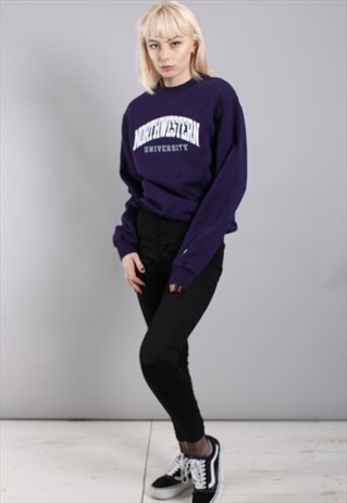 VINTAGE CHAMPION "NORTHWESTERN" UNIVERSITY SWEATSHIRT