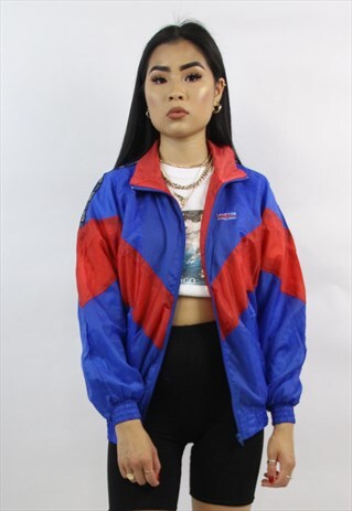 VINTAGE 90S PATTERNED SHELL BOMBER JACKET