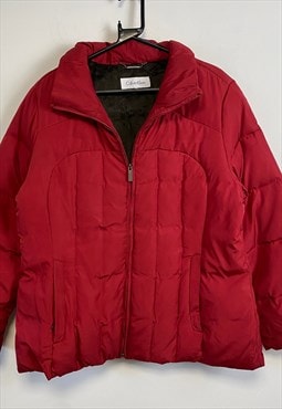 Red Calvin Klein Puffer Jacket Women's Large