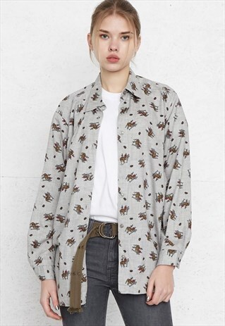 VINTAGE GREY LONG SLEEVE SHIRT