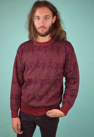 VINTAGE 90'S PATTERNED JUMPER