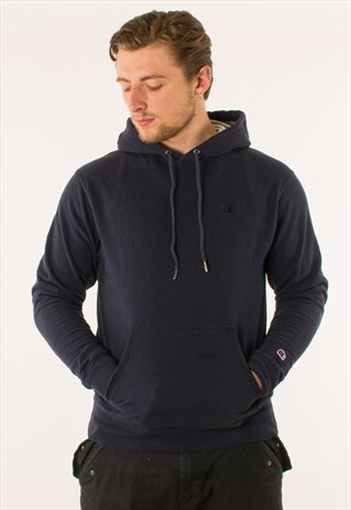 VINTAGE NAVY CHAMPION HOODIE PULLOVER