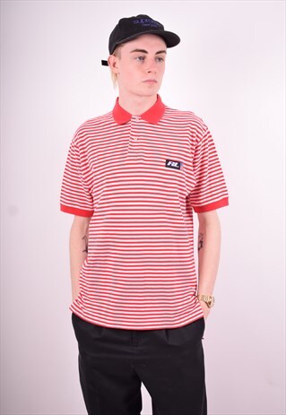 RALPH LAUREN MENS VINTAGE POLO SHIRT MEDIUM RED 90'S