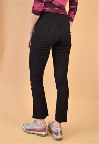 90S BLACK FITTED PANTS, SMALL SIZE, EU SIZE 34
