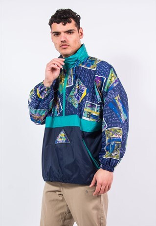 90'S 1/4 ZIP WATERPROOF WINDBREAKER JACKET