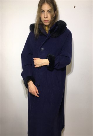 VINTAGE 90' OLDSCHOOL AMAZING CASUAL BLUE UNIQUE COAT