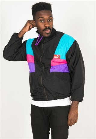 VINTAGE 80S USA PUMA SHELL SPORT JACKET / R080