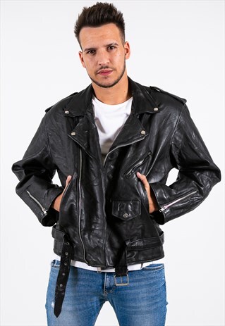 VINTAGE 80S AVELINAS LEATHER JACKET / S6934