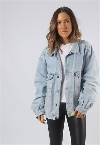 VINTAGE DIESEL DENIM JACKET OVERSIZED FITTED UK 18 XXL (GBCI