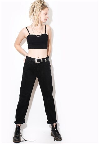 VINTAGE 90'S LEE BLACK DENIM HIGH WAIST MOM JEANS Y2K