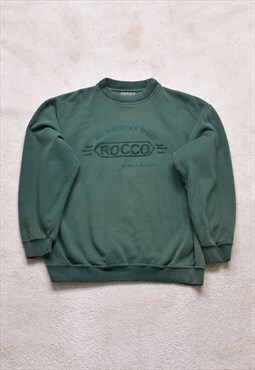 Vintage 90s OG Green Embroidered Sweater