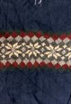 VINTAGE ABSTRACT KNITTED JUMPER FUNKY PATTERNED GRANDAD KNIT