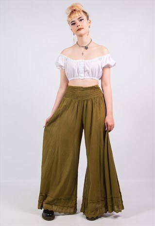 VINTAGE 90'S FLOATY HIPPIE FESTIVAL TROUSERS