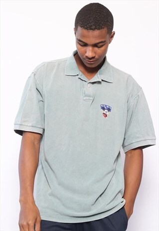 VINTAGE ICEBERG MICKEY MOUSE POLO SHIRT GREEN