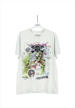 Vintage Hard Rock Cafe Barcelona T-Shirt in White - M