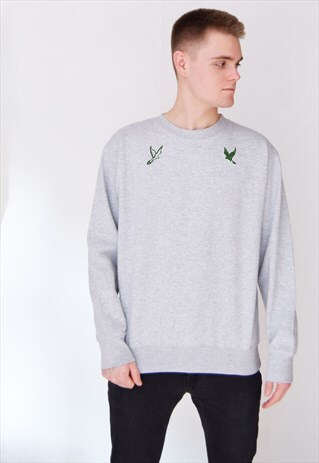 GREY GE BIRDS (GREEN) SWEATSHIRT