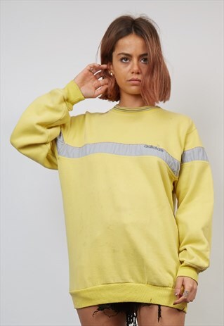 VINTAGE 80'S ADIDAS YELLOW SWEATSHIRT
