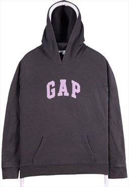 Gap 90's Pullover Spellout Logo Hoodie Medium Grey