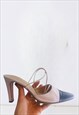 VINTAGE CHANEL BLACK AND LILAC LEATHER TOE CAP SHOES
