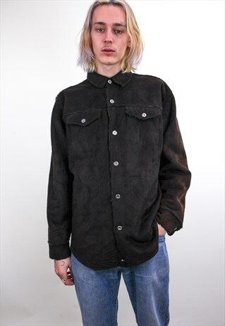 VINTAGE TOMMY HILFIGER FUR LINED SUEDE-FEEL JACKET